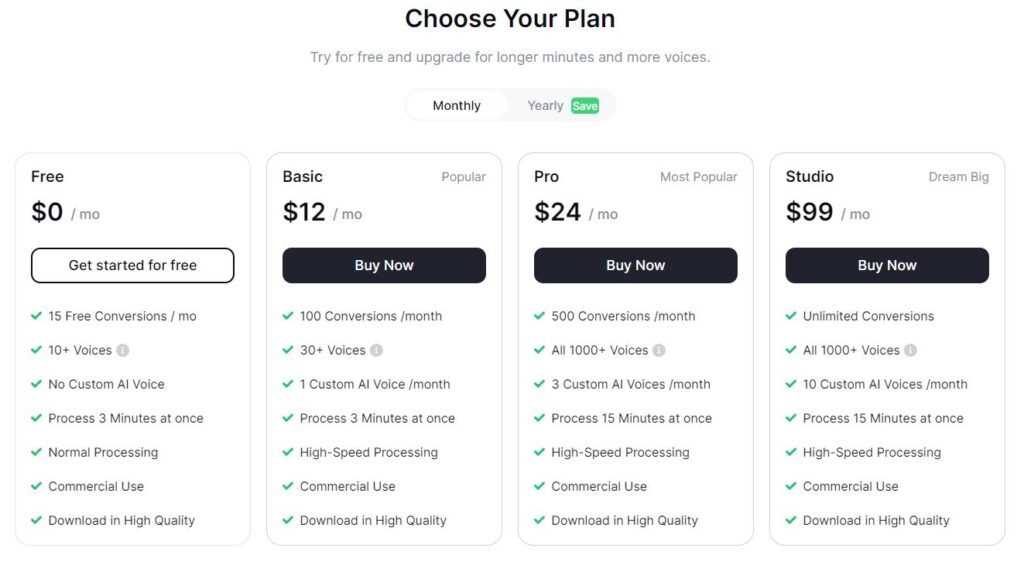 Lalal Pricing